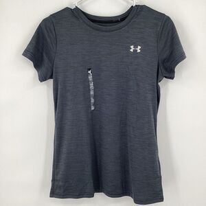 NEW‎ Ladies Under Armour Drifit Tee Loose Gray small